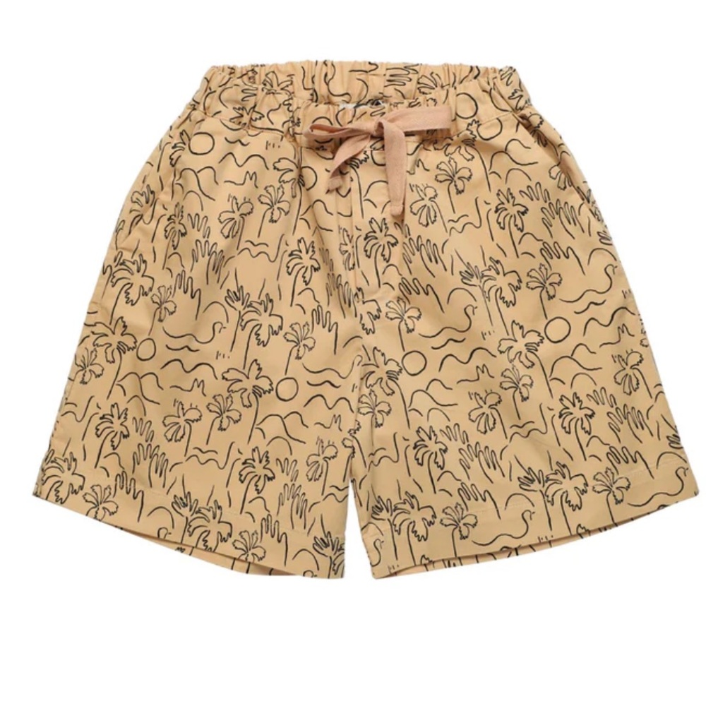 The New Society Tan Palm Print Shorts! NWOT!